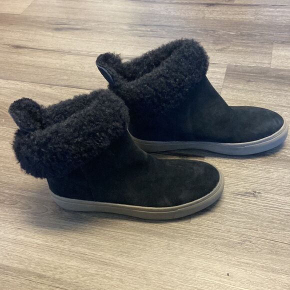 Cougar Devon Black Suede Waterproof Winter Sneaker Boots - Fur-Lined Black Sz 10 - Picture 4 of 11